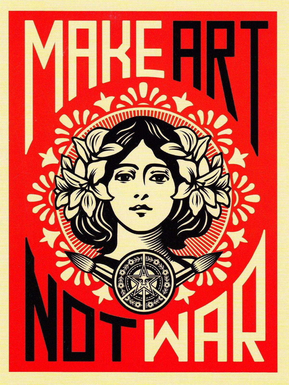 Make Art Not War Movie Silk Poster Print 13x18 24×32 inch