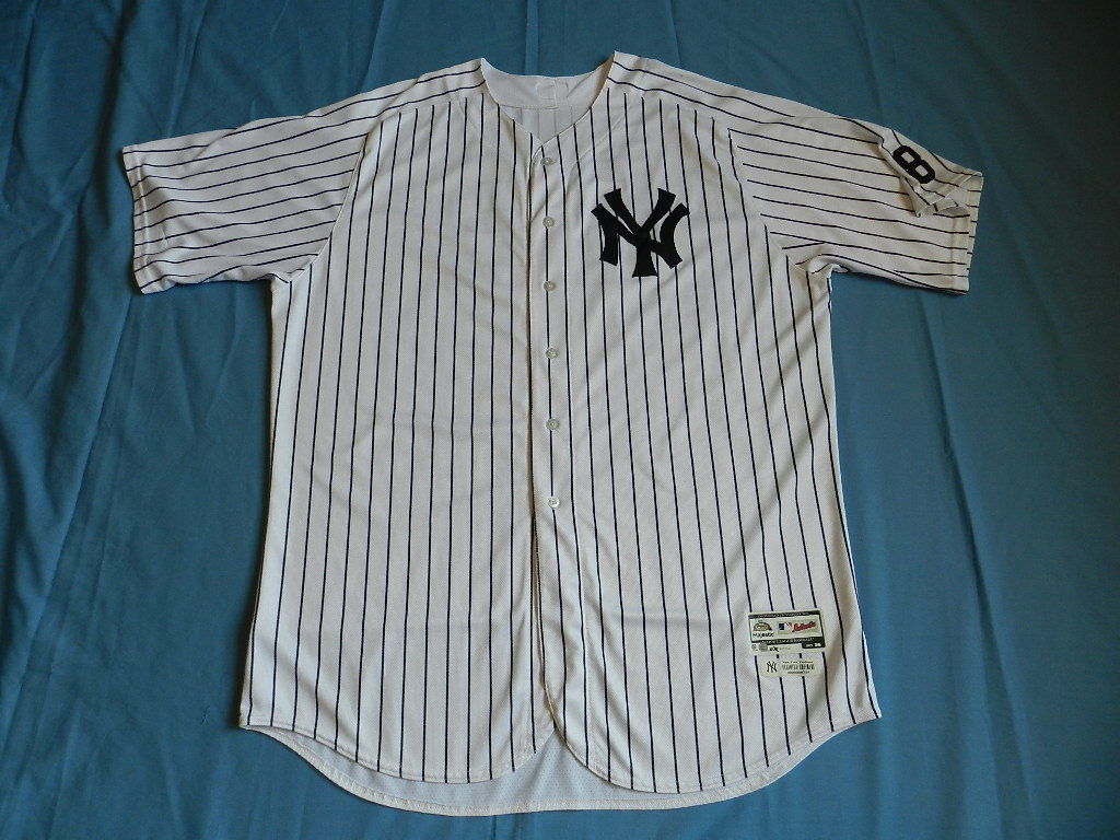 CC Sabathia 2016 New York Yankees non game used jersey withe Berra patch