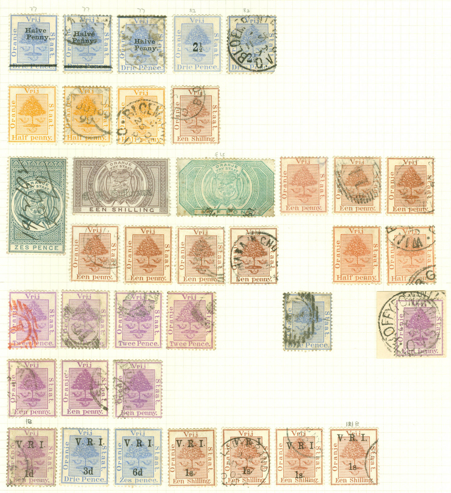 South africa orange free state collection mint and used on 4 album pages nice cl