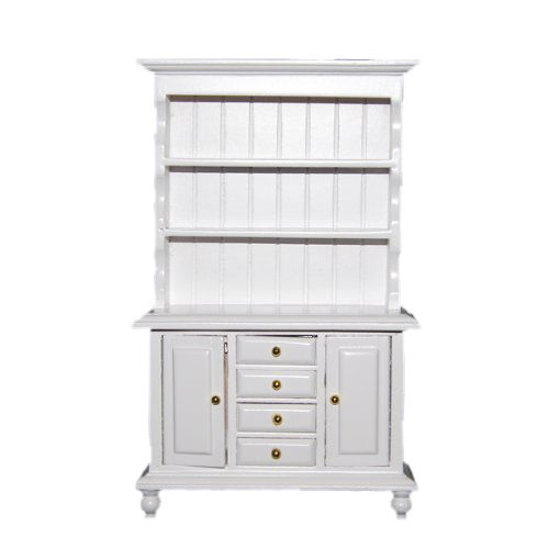 1/12 Dollhouse Miniature Furniture Multifunction Wood Cabinet Bookcase White ED