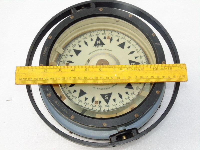 HUGE OBSERVATOR ROTTERDAM SHIPS MARINE BINNACLE MAGNETIC COMPASS