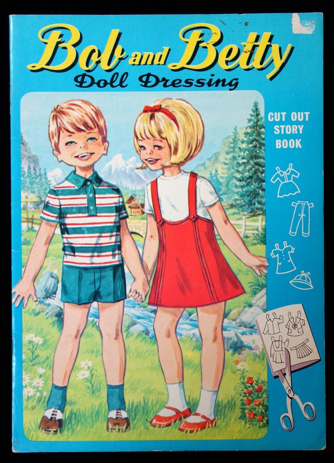 Un-Cut Paper Doll & Story Book Bob & Betty Twin Dressing Dolls 1960s