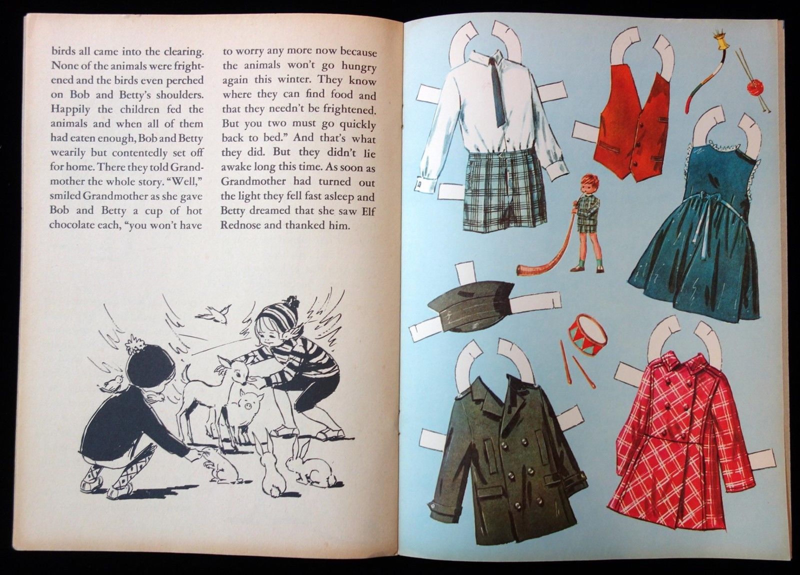 Un-Cut Paper Doll & Story Book Bob & Betty Twin Dressing Dolls 1960s