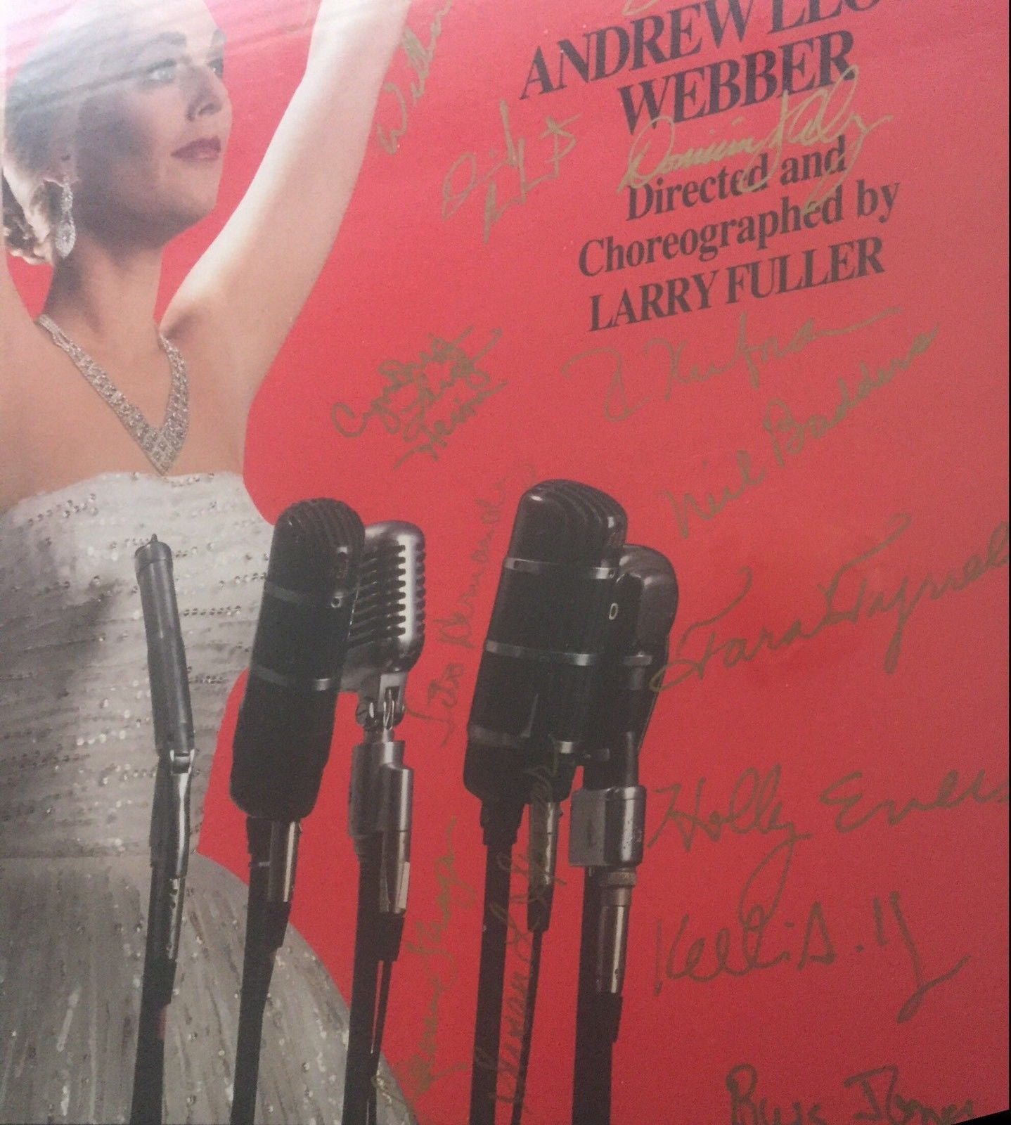 Original 22"x 14" 1993 EVITA  Broadway Autographed By Cast Poster