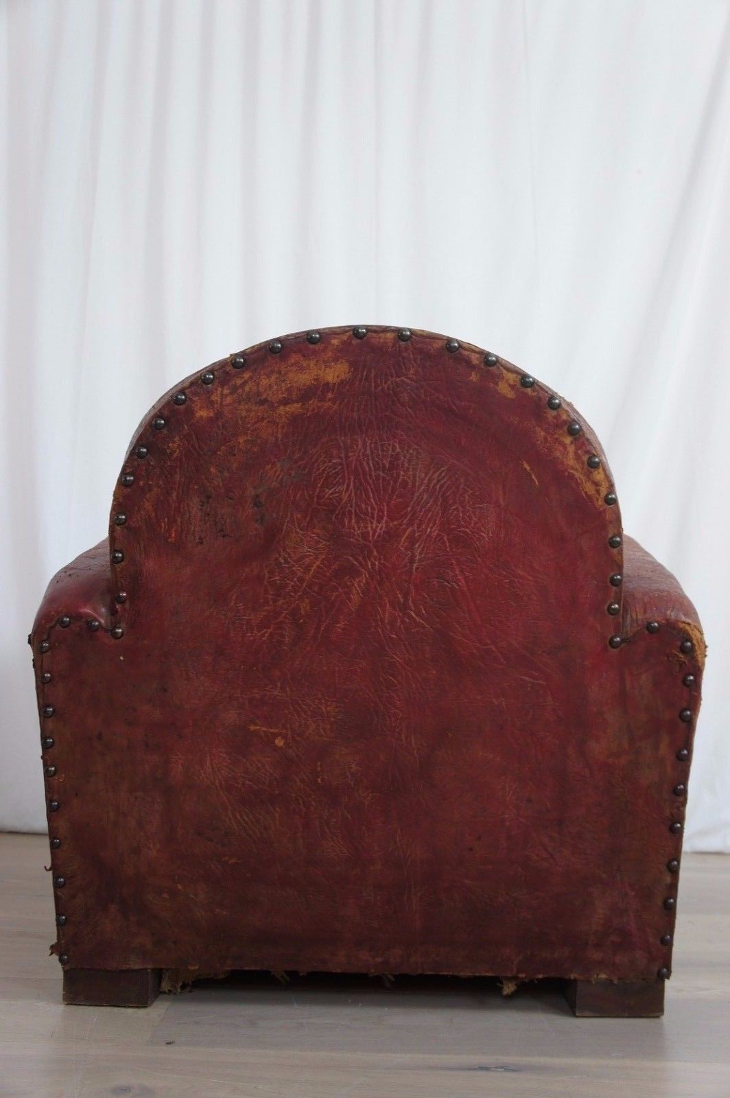 Vintage French Leather Club Chair