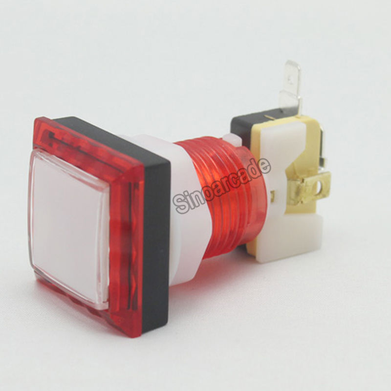 5pcs of Arcade Square Illuminated LED Push Button with Micro-switch for Jamma