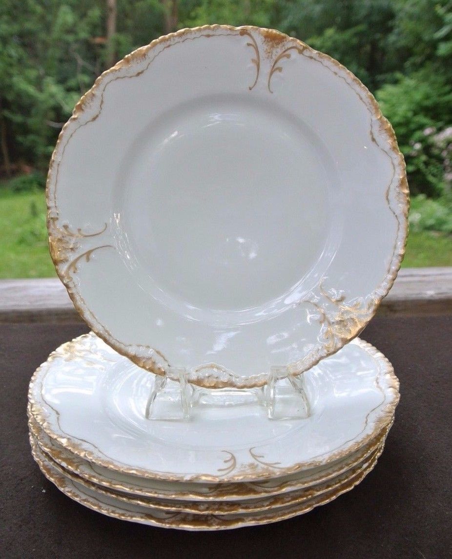 5 Theodore Haviland Limoges France China 8" Plates Schleiger 133