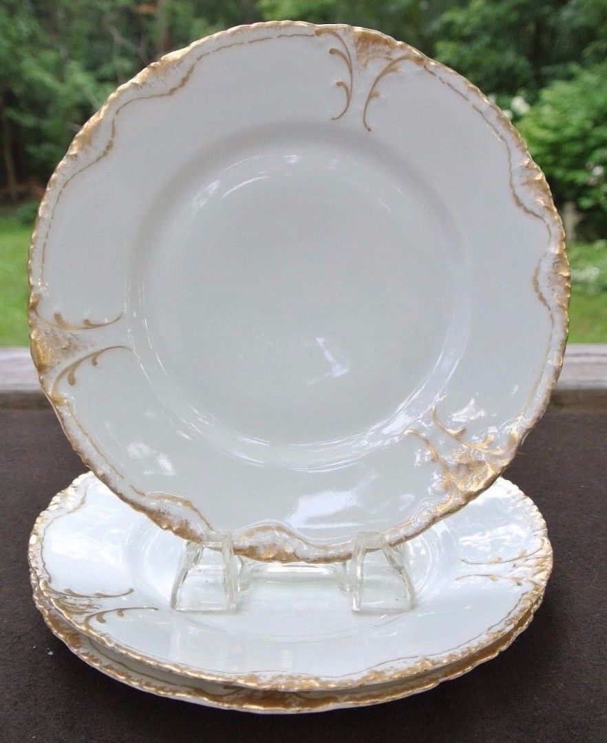 5 Theodore Haviland Limoges France China 8" Plates Schleiger 133