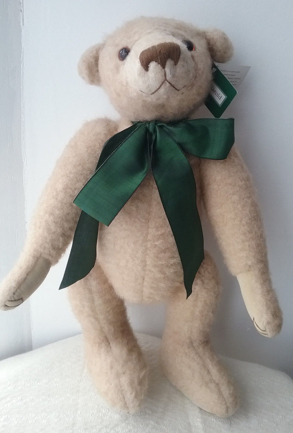 British artist Pam Howells plush teddy bear 'Harold' with tags, 16"