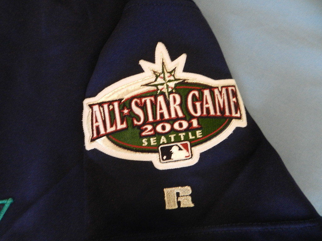 Matt Sinatro 2001 Seattle Mariners game used jersey with All Star Game patch