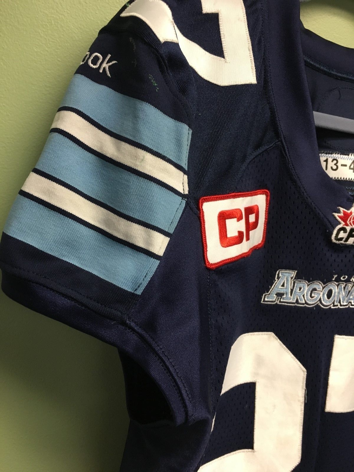 2013 Corey Greenwood Toronto Argonauts Authentic GAME USED CFL Football Jersey