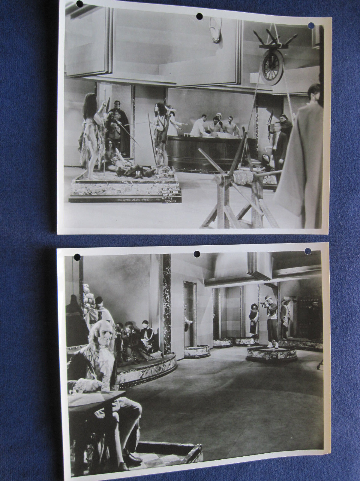 11 ORIGINAL SET STILL PHOTOS - MICHAEL CURTIZ Film - MYSTERY OF THE WAX MUSEUM