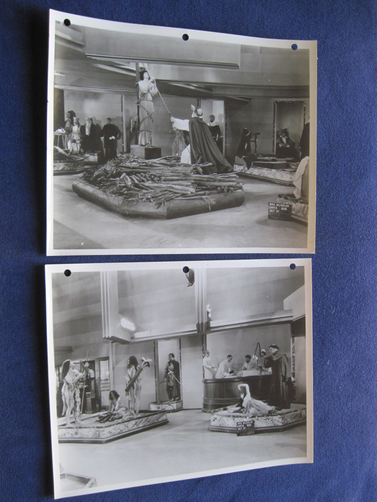 11 ORIGINAL SET STILL PHOTOS - MICHAEL CURTIZ Film - MYSTERY OF THE WAX MUSEUM