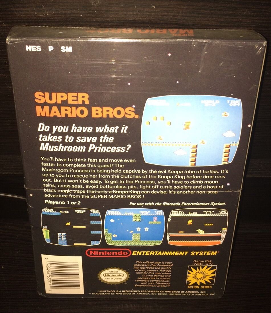 Super Mario Bros. NES Factory Sealed - Oval Seal Great Collector Item Rev-A 1989