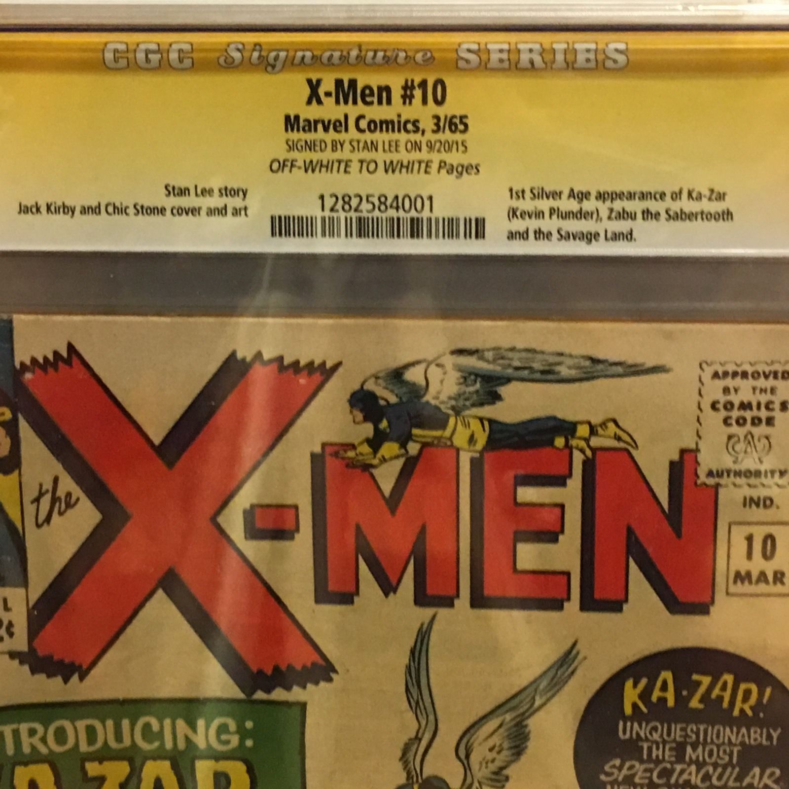 X-Men #10 (Mar 1965, Marvel) Stan Lee Signed CGC 4.5 Graded Silver Age 1st KAZAR