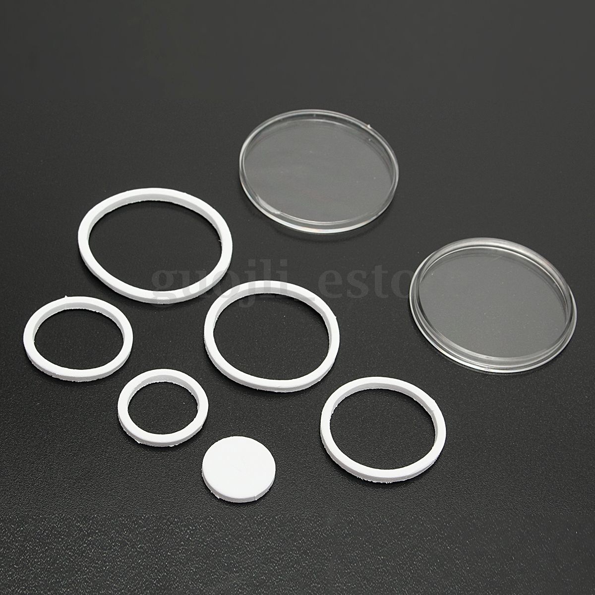 20X 38mm Transparent Round Coins Holder Portable Storage Case Container Display