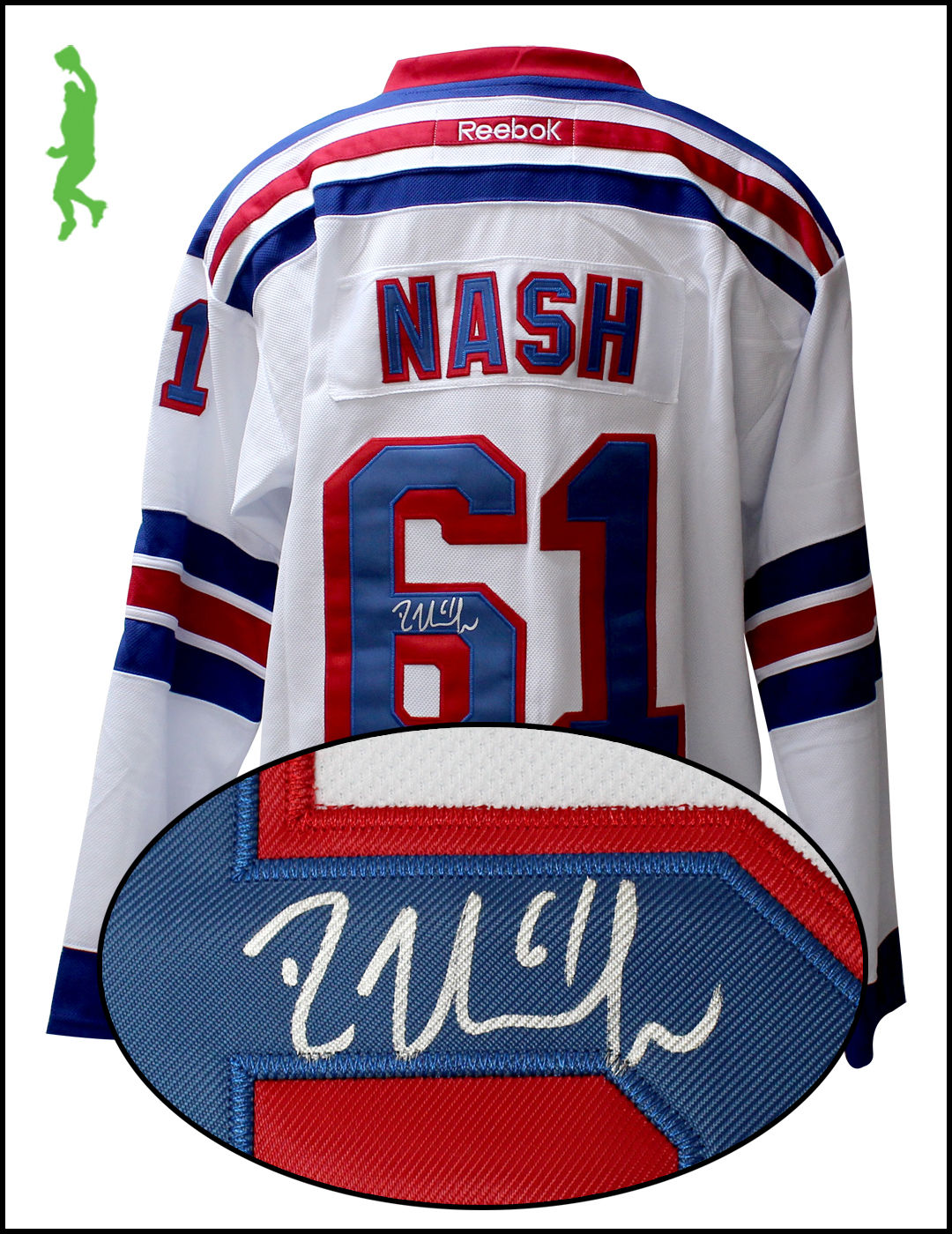 RICK NASH AUTOGRAPHED SIGNED NEW YORK RANGERS HOCKEY JERSEY NHL JSA COA