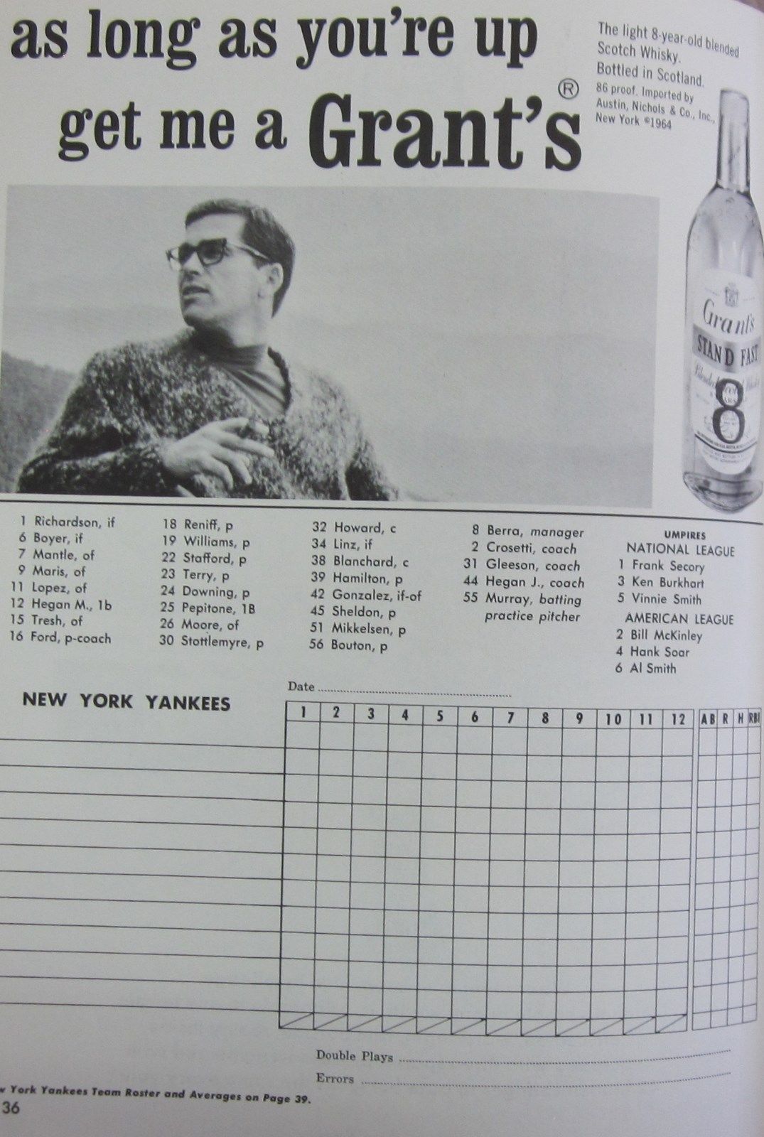 1964 World Series Program  New York Yankees vs St. Louis Cardinals