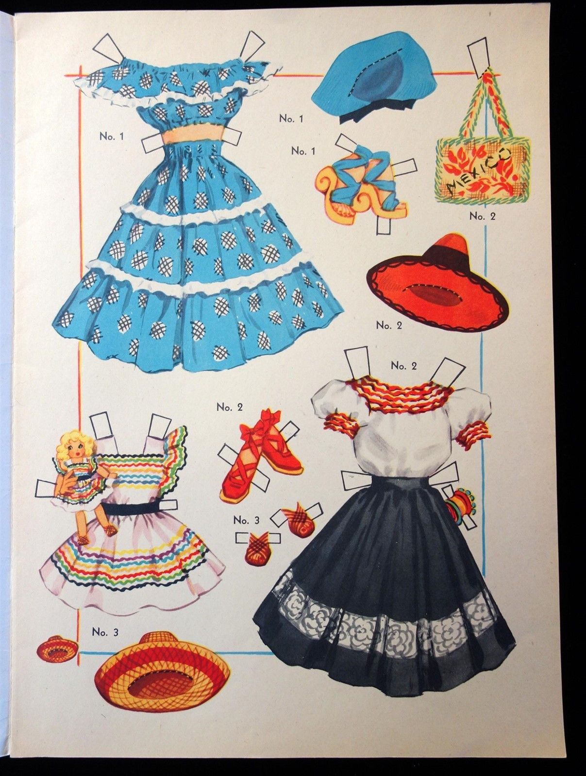 Un-Cut Paper Doll Book Miss Silver Screen w 3 Dolls 1946