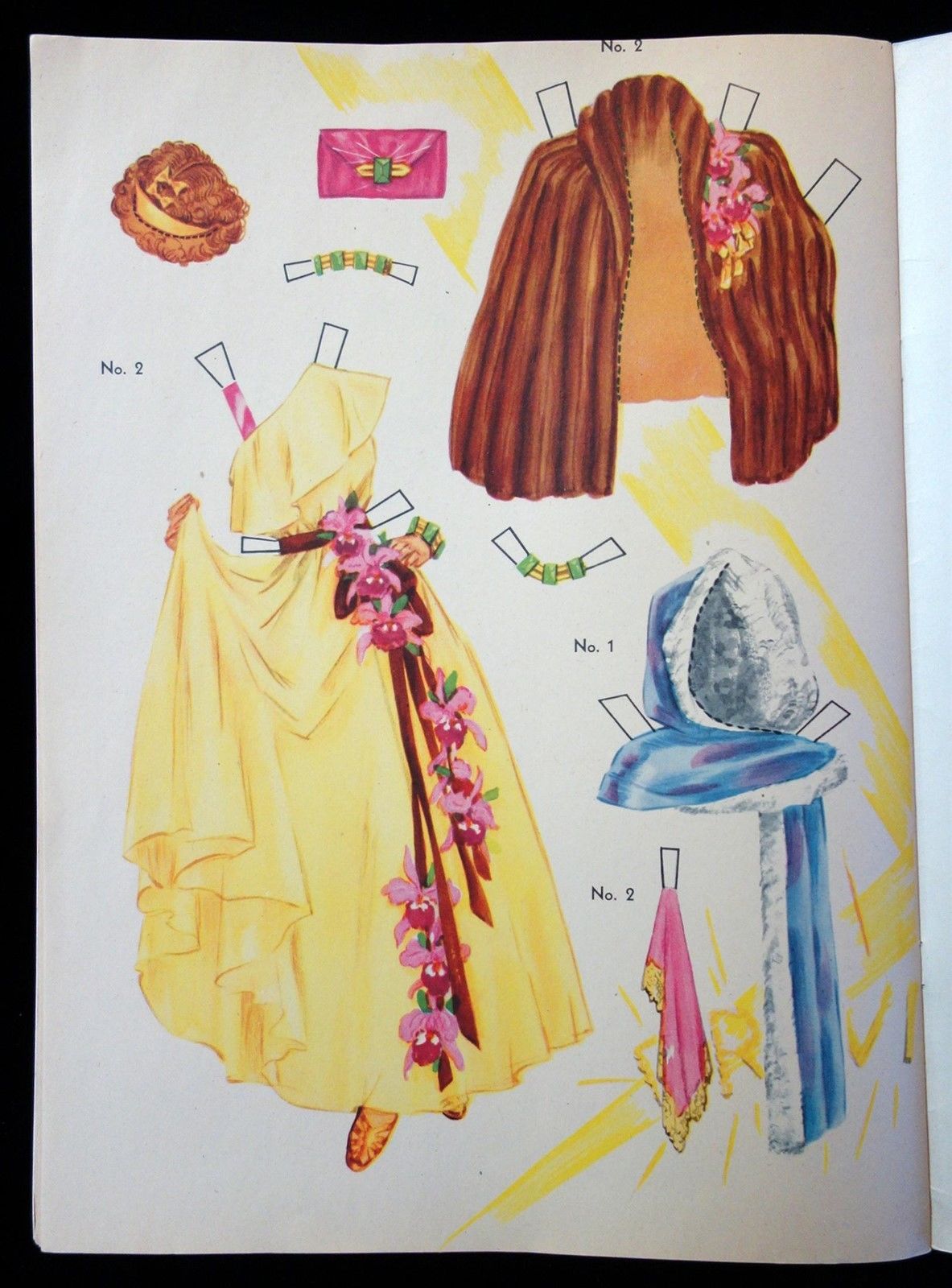 Un-Cut Paper Doll Book Miss Silver Screen w 3 Dolls 1946