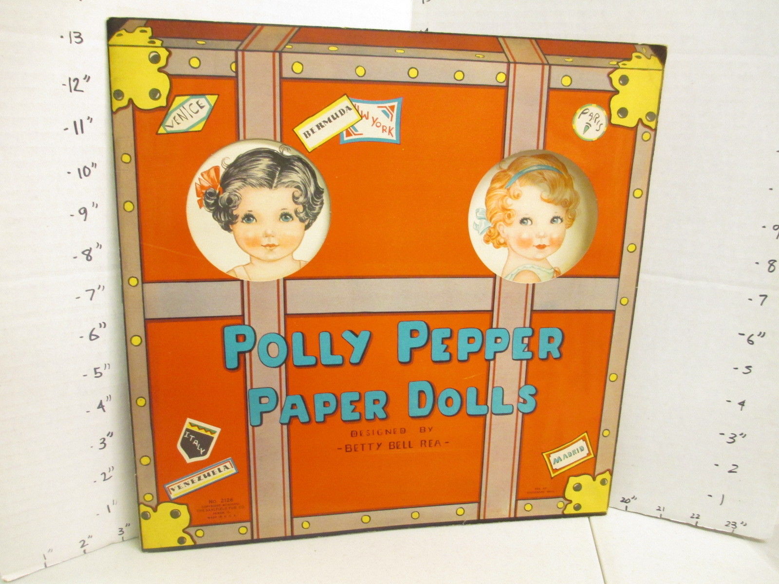 POLLY PEPPER 1936 Saalfield Betty Bell Rea ORIGINAL paper doll comic book unused