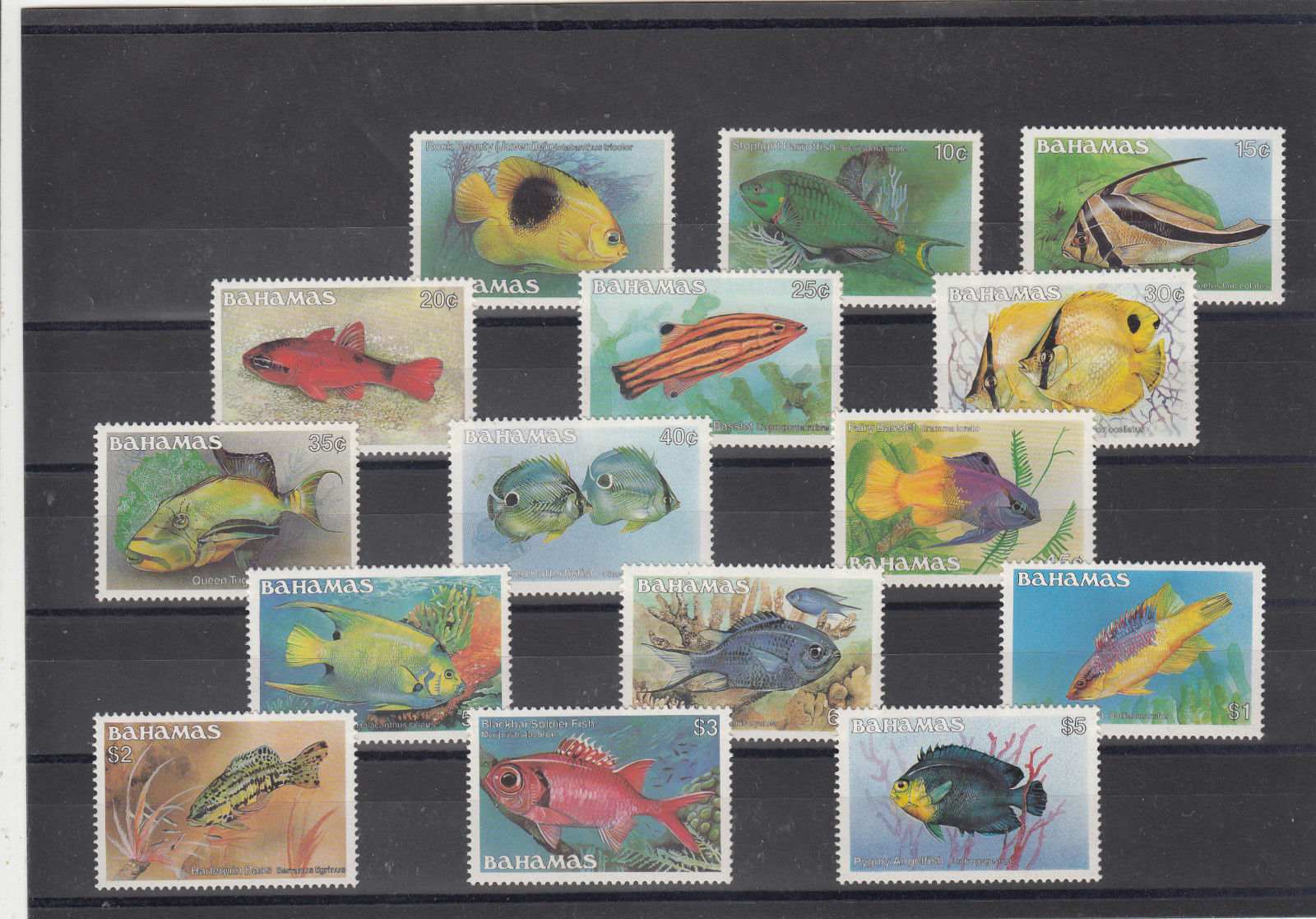 BAHAMAS FISH 1986 SG: 758a/72a complete set MNH