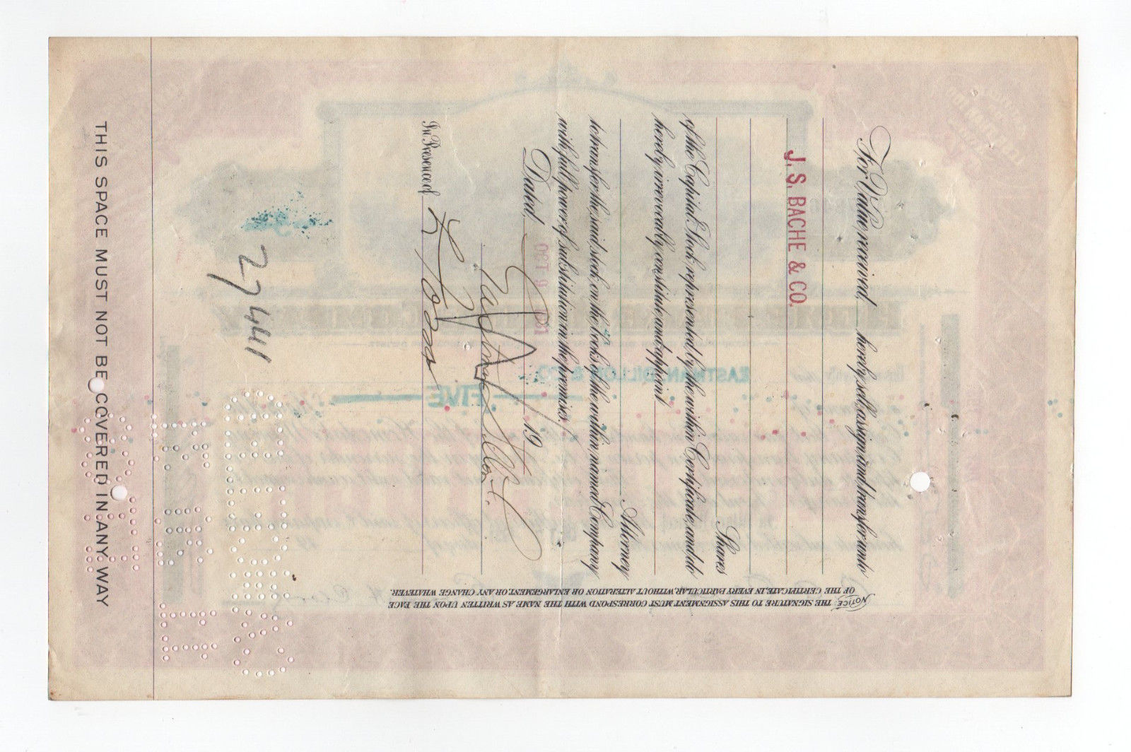 Homestake Mining Company Stock Certificate