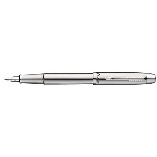 PARKER IM SHINY CHROME FOUNTAIN PEN MEDIUM POINT  NEW  IN BOX