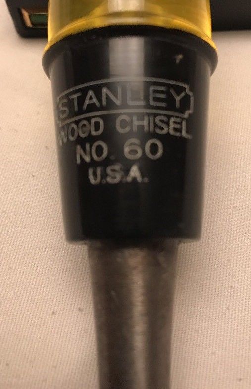 VINTAGE STANLEY No.60 1" BEVELED EDGE WOOD CHISEL WOOD WORKING HAND TOOL  U.S.A.