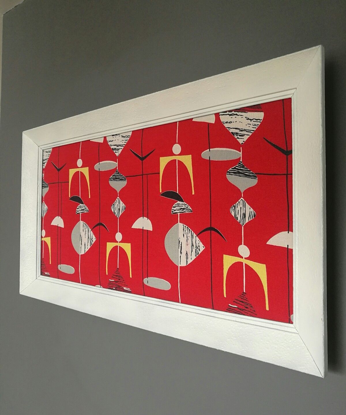 Large Original Vintage Mid Century 50's Mahler Abstract Atomic Mobile Framed Art