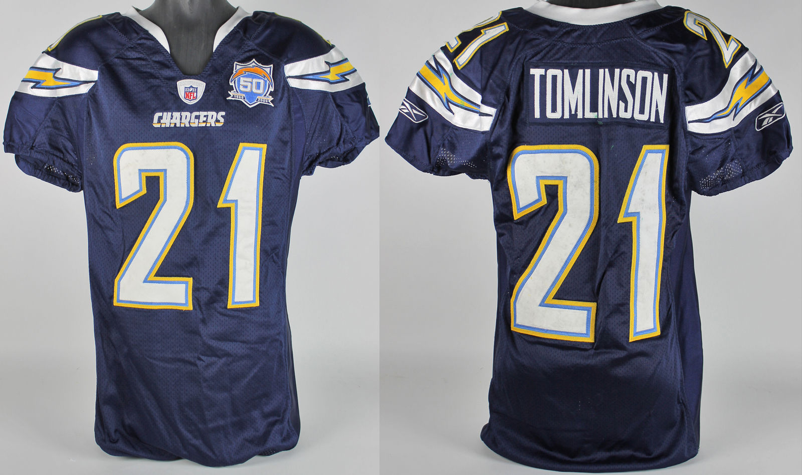 Chargers Ladanian Tomlinson 1/17/10 Playoffs vs Jets Game Used Uniform w/ LOA