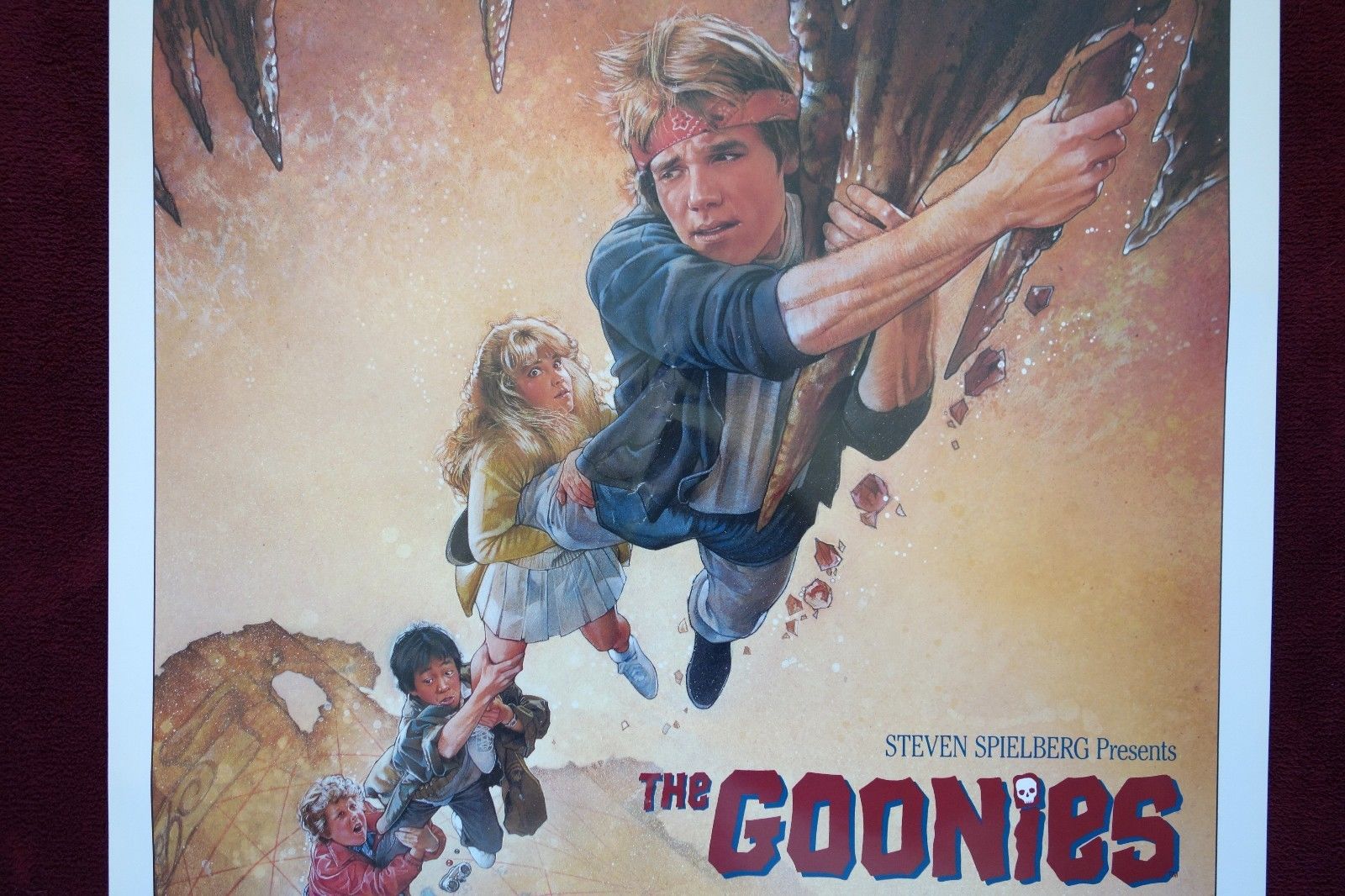 THE GOONIES * ORIGINAL MOVIE POSTER 1985 1SH ROLLED VINTAGE SLOTH