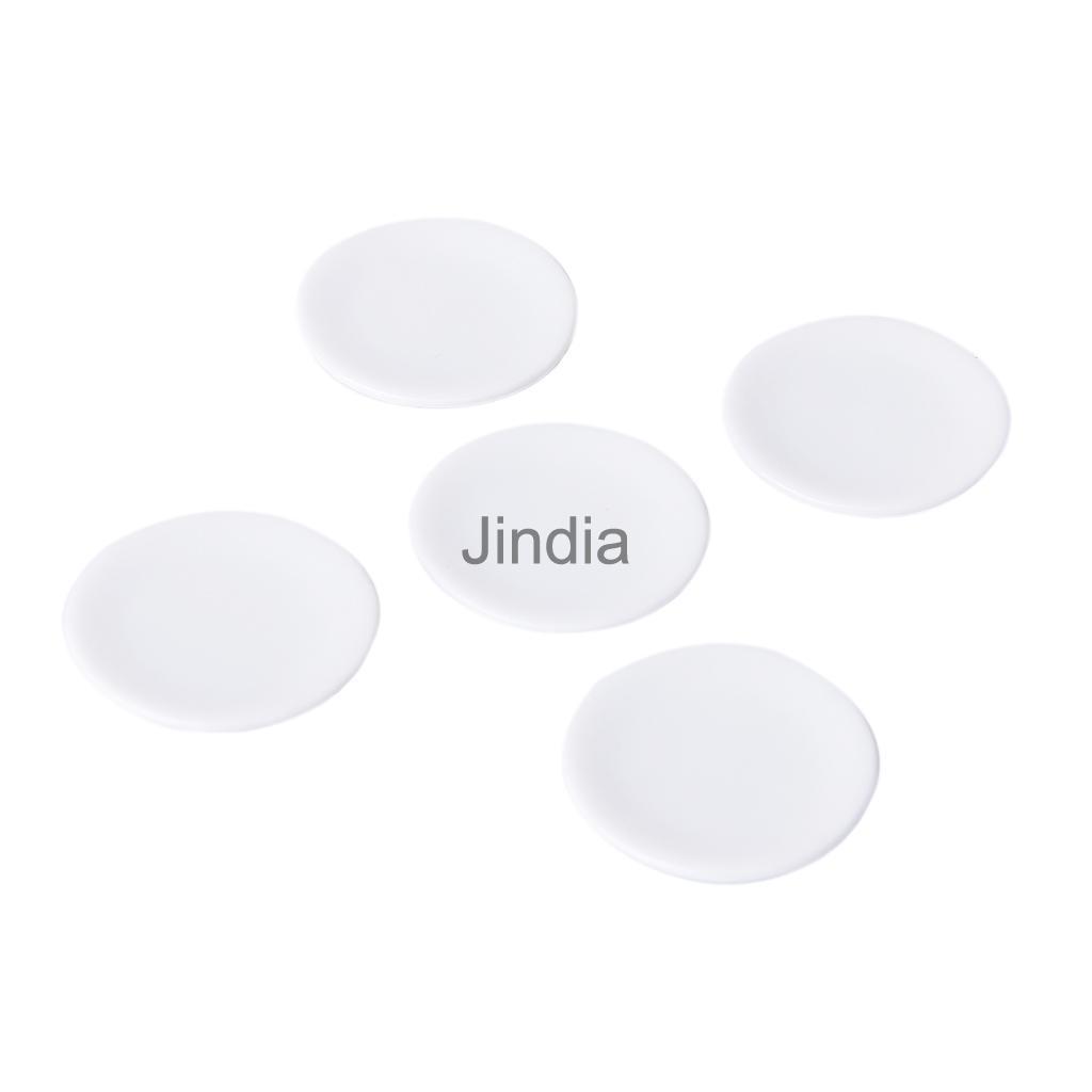 1/12 5pcs Miniature White Porcelain Dish Plate FOR Dolls House Decor