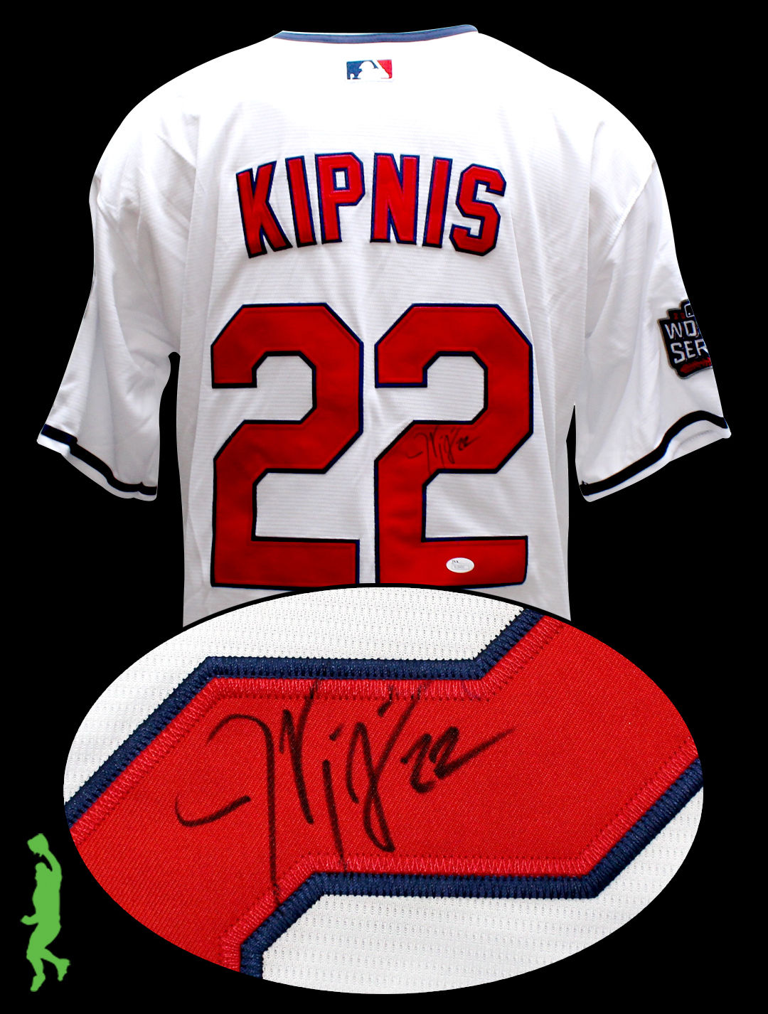 JASON KIPNIS AUTOGRAPHED SIGNED CLEVELAND INDIANS BASEBALL JERSEY JSA COA