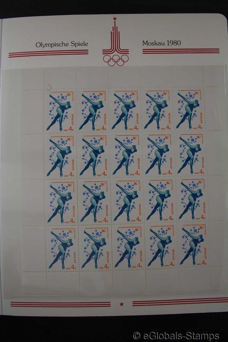 OLYMPIC GAMES Russia ** MNH 1980 Stamp Collection w. Mischa per 2 Sports