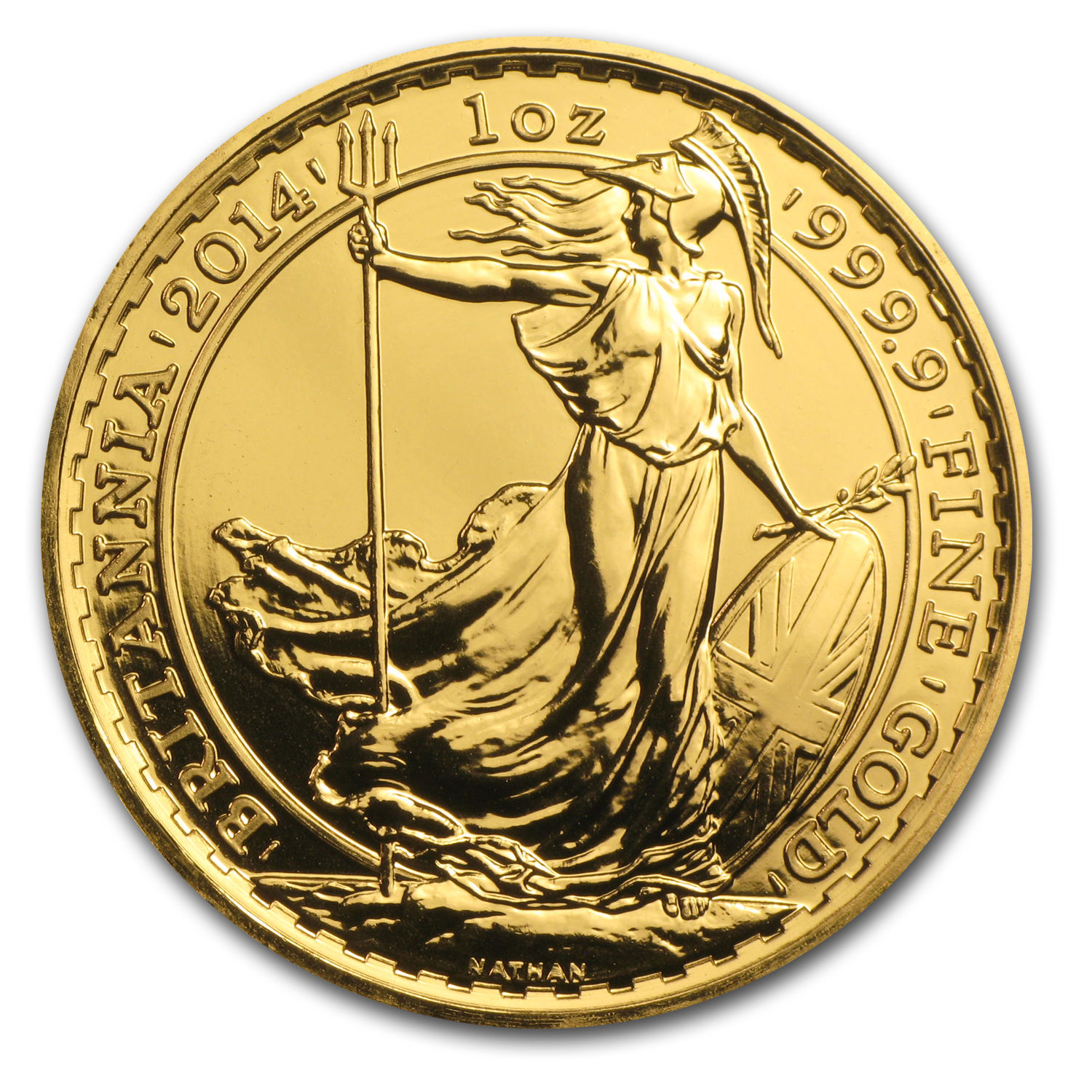 2014 Great Britain 1 oz Gold Britannia BU (Horse Privy) - SKU #84843