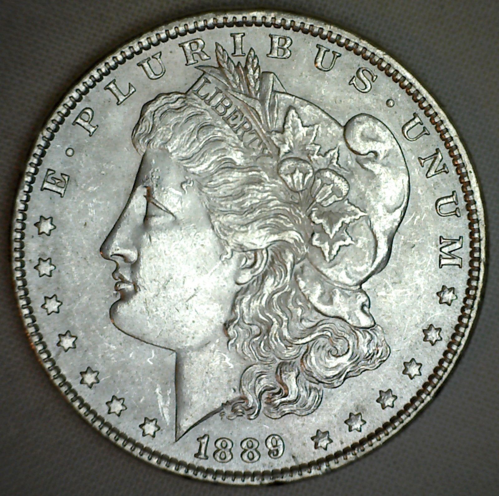 1889 Morgan Silver Dollar AU Circulated Philadelphia Mint US Coin $1 #R