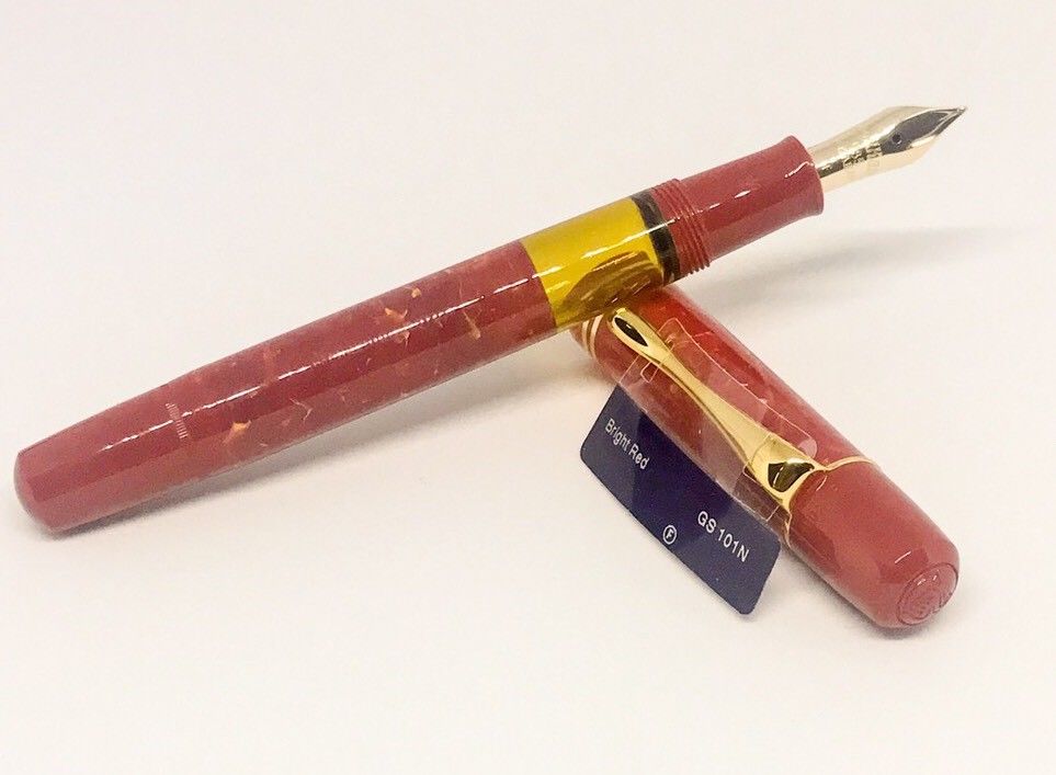 Pelikan M101N Bright Red Fountain Pen (F) Gift Set