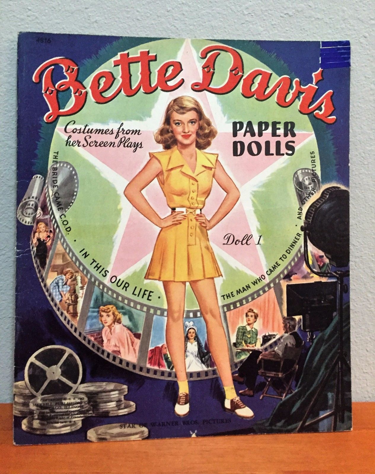 ORIGINAL 1942 Bette Davis - Paper Doll Book UNCUT