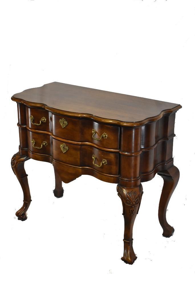 Century Furniture Two Drawer Chippendale Chest with Cabriole Carved Legs