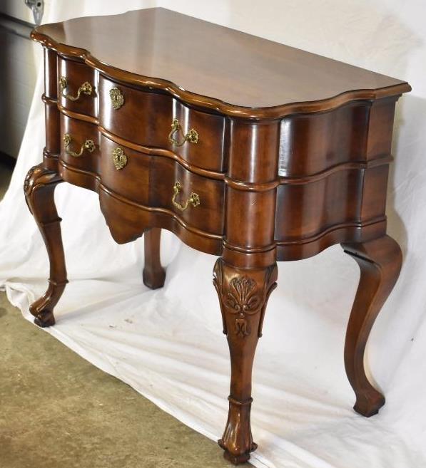 Century Furniture Two Drawer Chippendale Chest with Cabriole Carved Legs