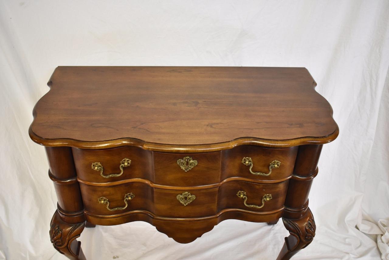 Century Furniture Two Drawer Chippendale Chest with Cabriole Carved Legs