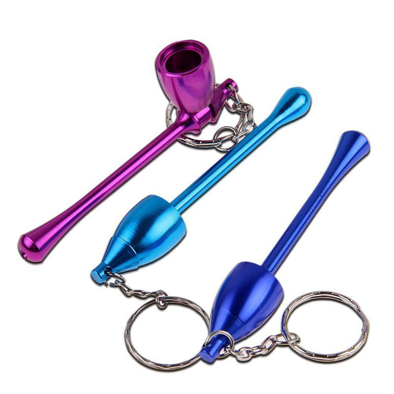 Aluminum Reusable Mushroom Smoking Tobacco Keychain Pipe Gift-FREE SHIP