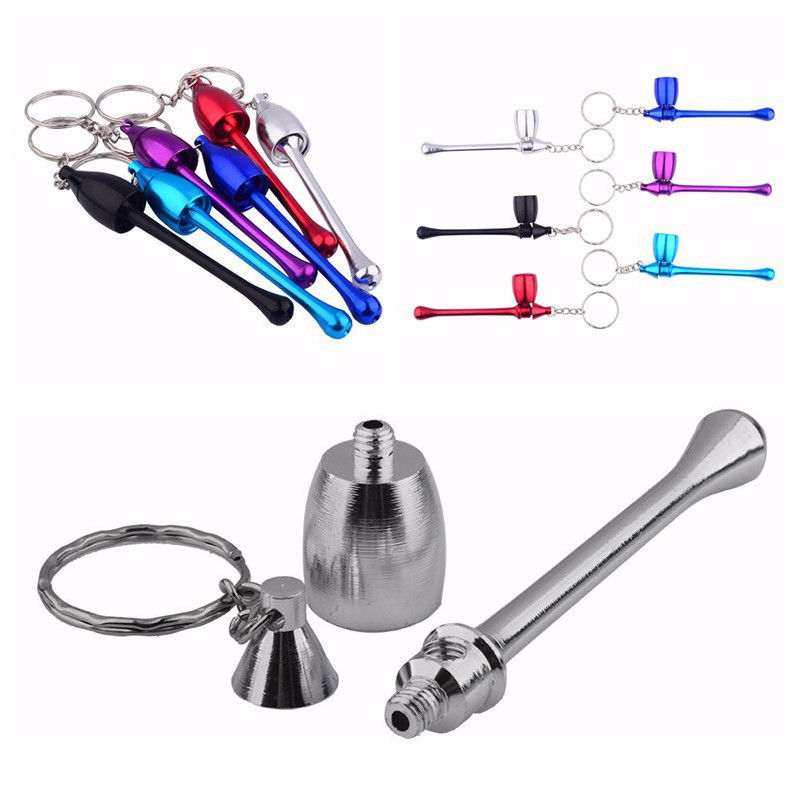 Aluminum Reusable Mushroom Smoking Tobacco Keychain Pipe Gift-FREE SHIP