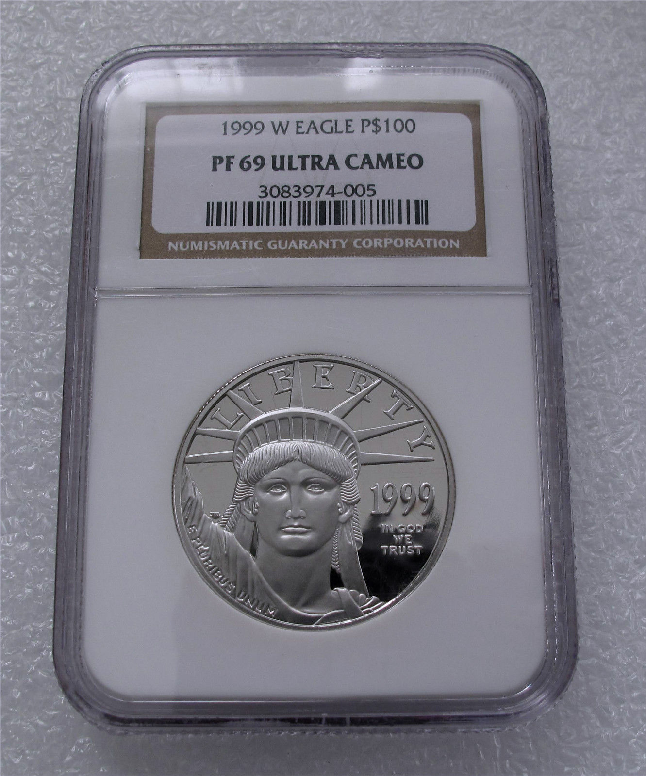 1999-W $100 USA PLATINUM * NGC PR69 ULTRA CAMEO Proof * EAGLE , Dollar