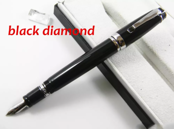 Montblanc Bohemia MB White Star Germany Fountain Pen Black Diamond Silver Clip