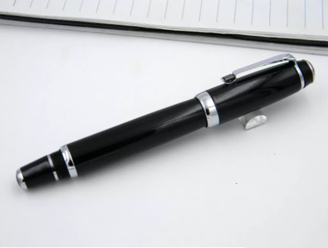 Montblanc Bohemia MB White Star Germany Fountain Pen Black Diamond Silver Clip