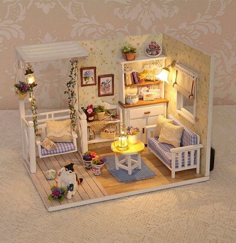 Doll House DIY Room With Furniture 1:24 scale