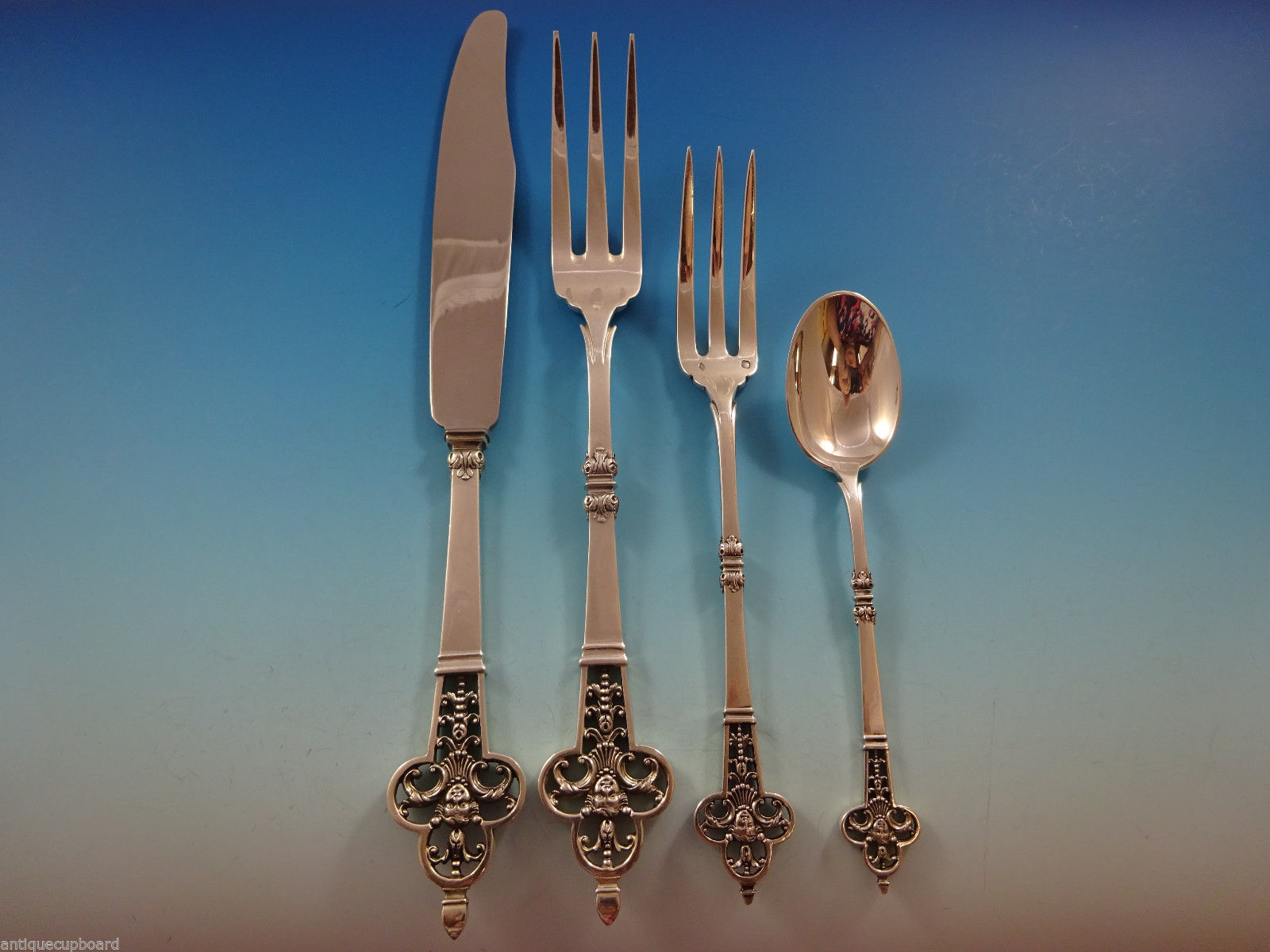 Renaissance by Christofle Sterling Silver Dinner Flatware Service 8 Set 51 Pcs