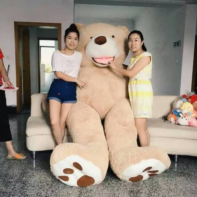 One pcs 99"/2.5m HUGE SUPER TEDDY BEAR(ONLY COVER) PLUSH TOY SHELL (WITH ZIPPER)